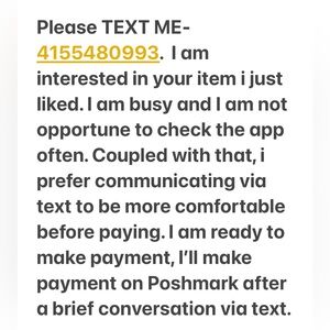 Please Text me-4155480993, I’m interested in your item I just liked.